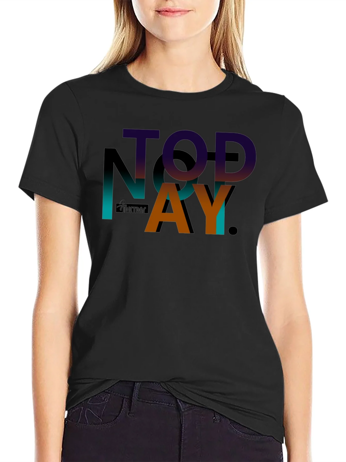 TODAY Graphic Print Black T-Shirt product image 2