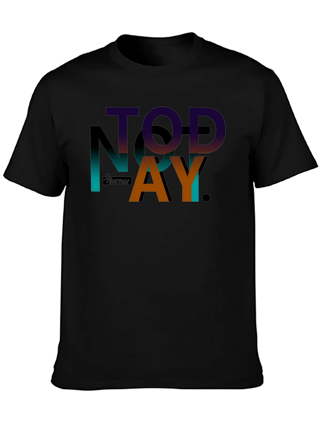 TODAY Graphic Print Black T-Shirt product image 3