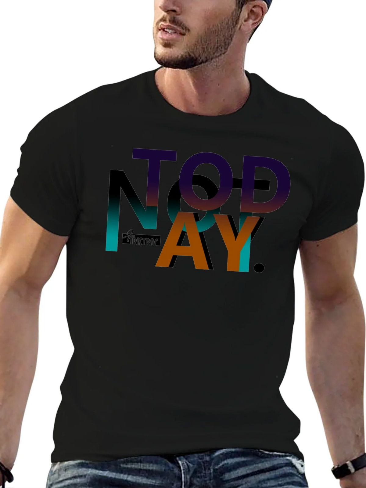 TODAY Graphic Print Black T-Shirt product image 6