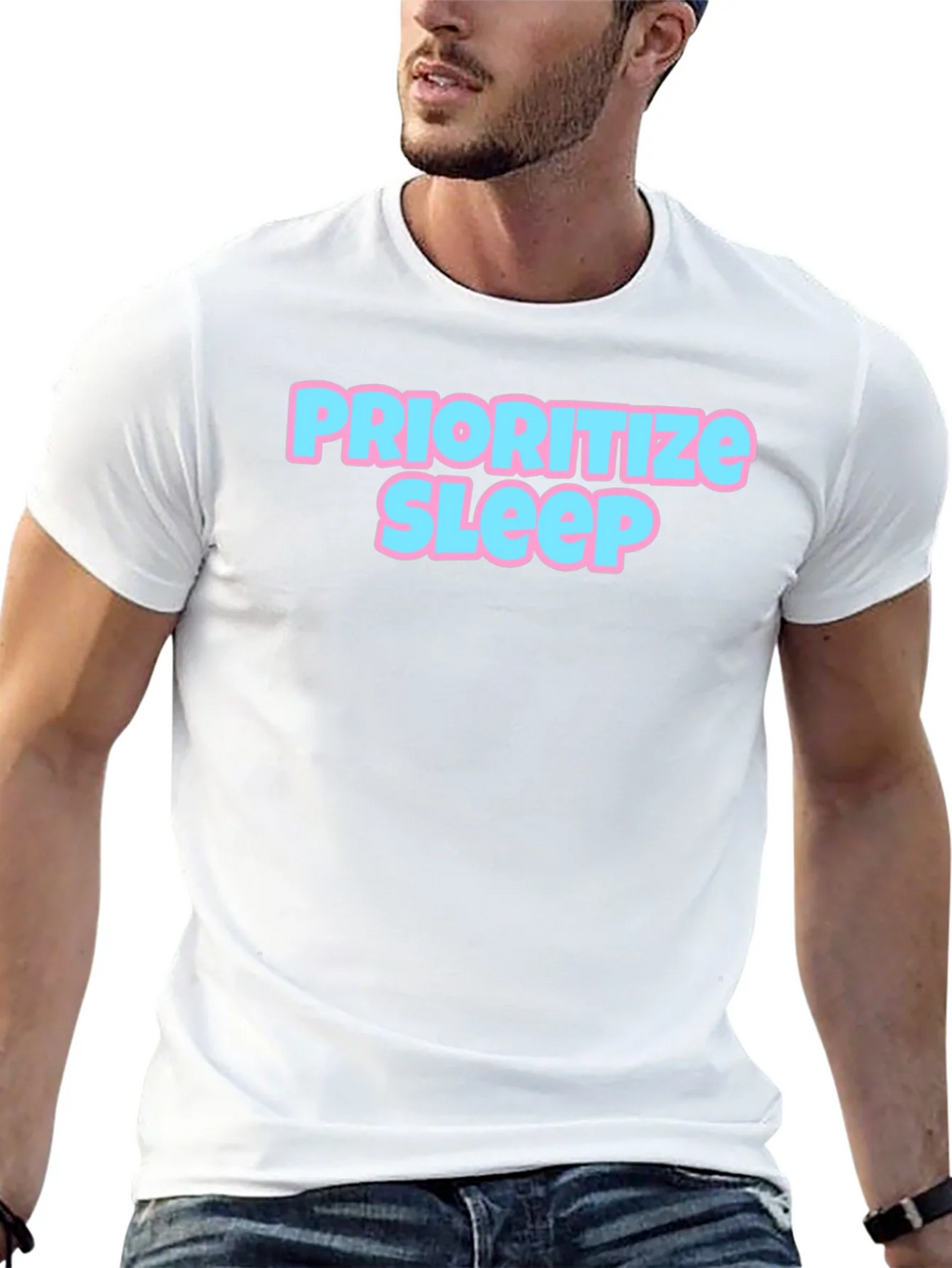 Prioritize Sleep Graphic Tee - Black Cotton Comfort product image 12