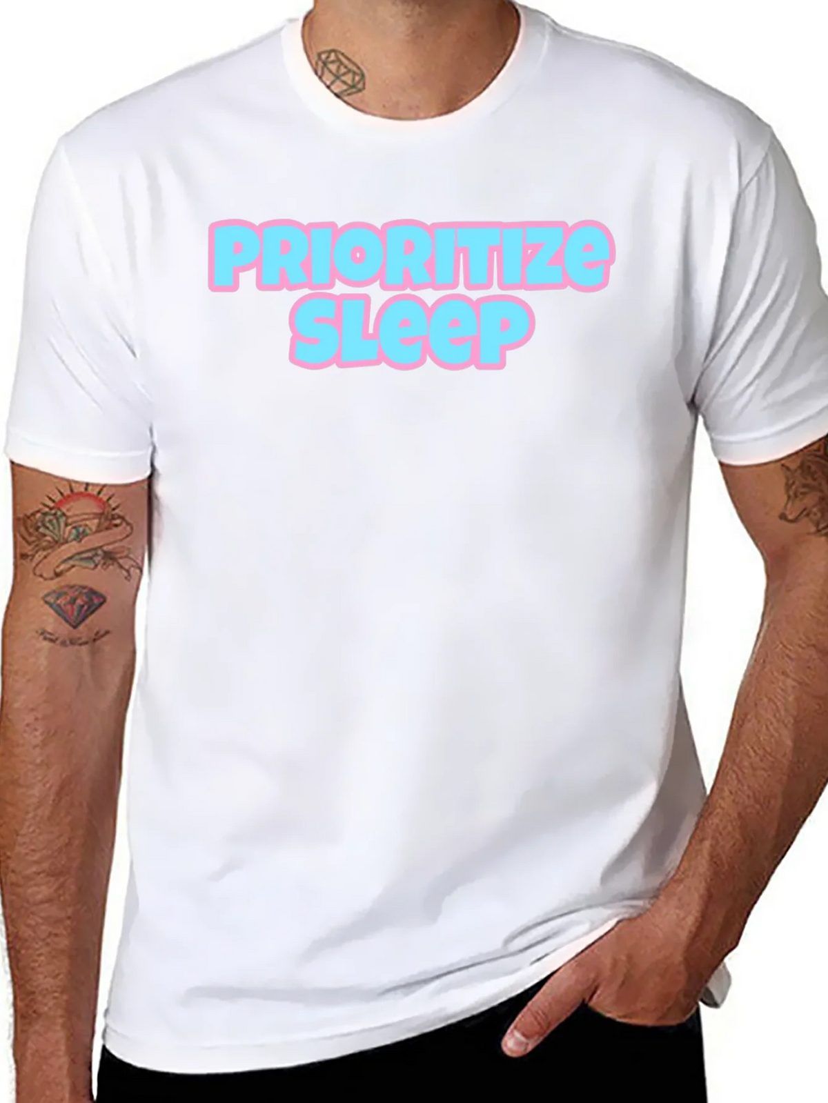 Prioritize Sleep Graphic Tee - Black Cotton Comfort product image 7