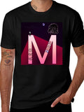 Abstract Graphic Tee - Black Cotton Blend Shirt product image 1