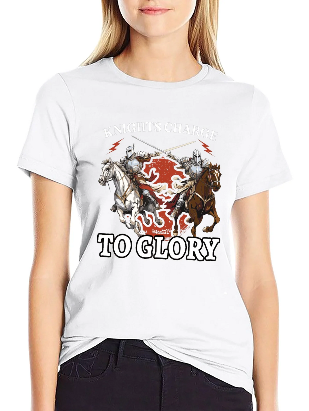Knights Charge to Glory T-Shirt - Medieval Design product image 8