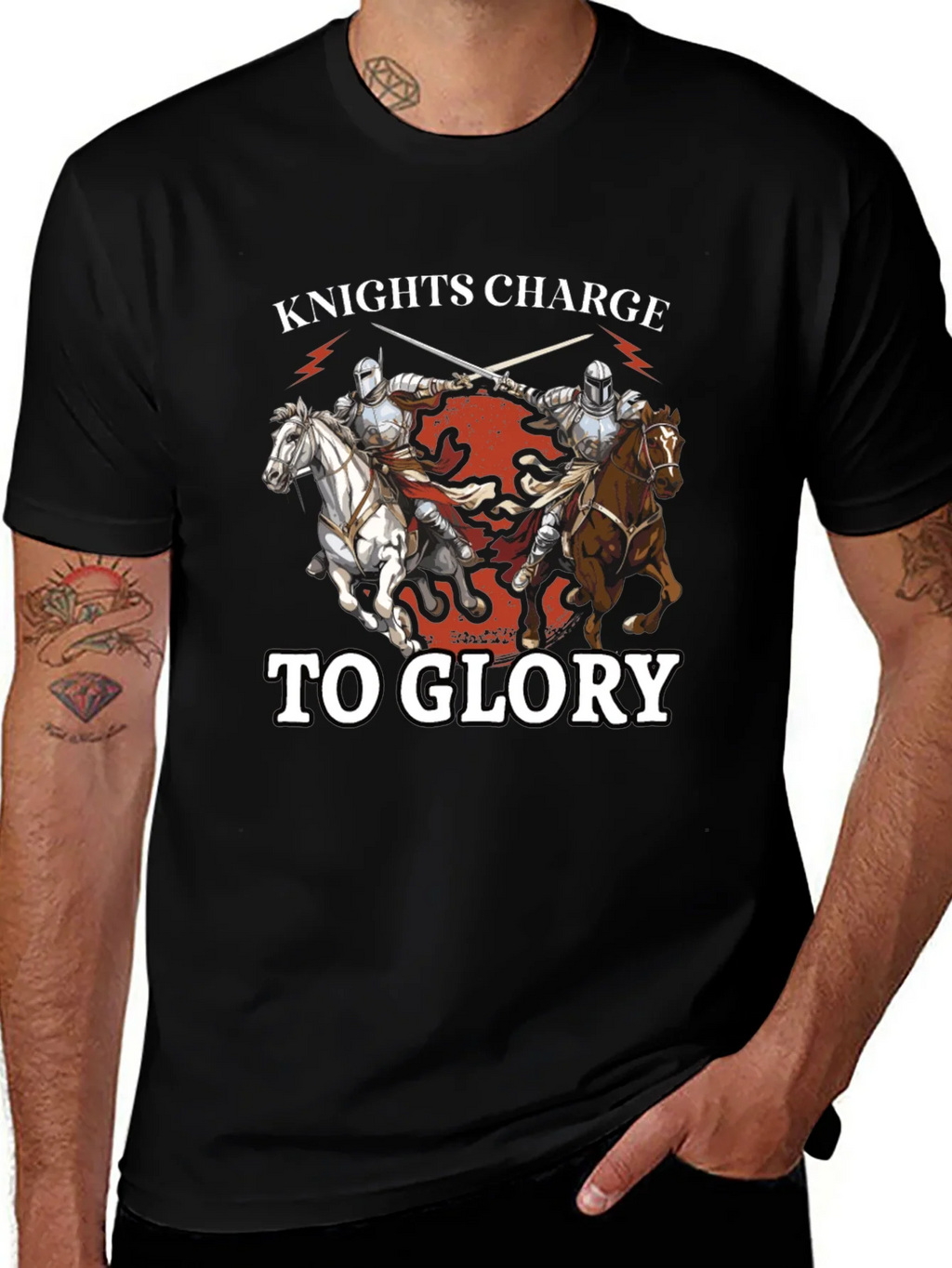 Knights Charge to Glory T-Shirt - Medieval Design product image 1