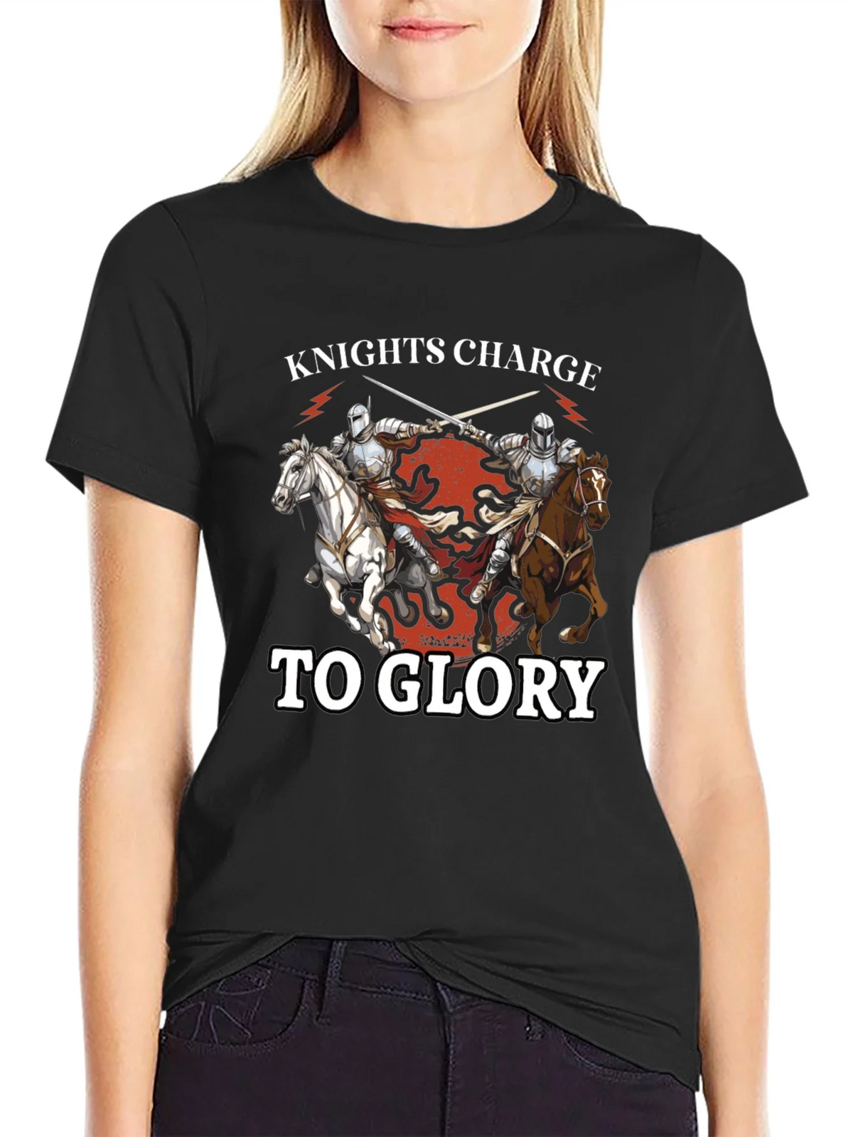 Knights Charge to Glory T-Shirt - Medieval Design product image 2