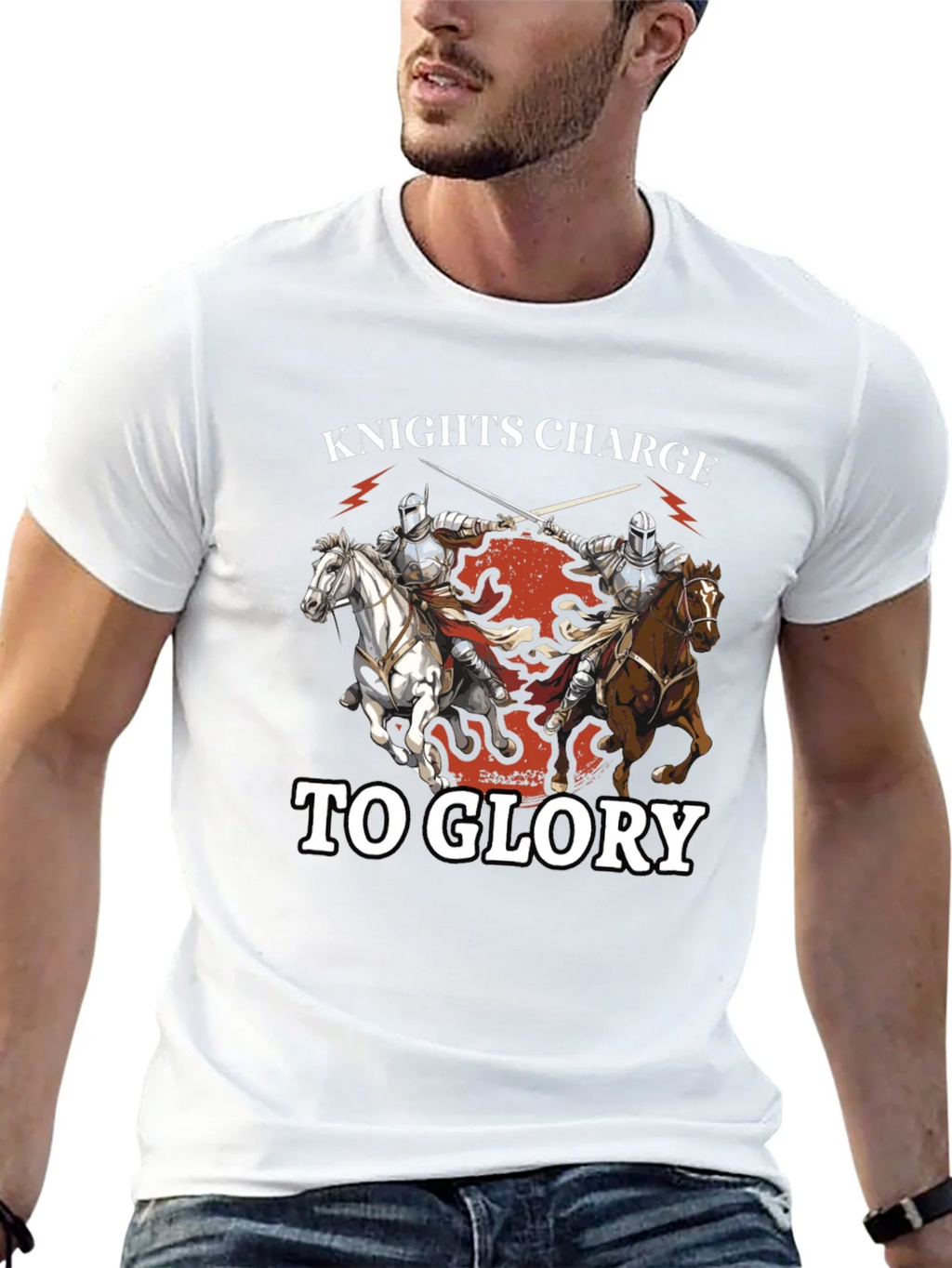 Knights Charge to Glory T-Shirt - Medieval Design product image 12