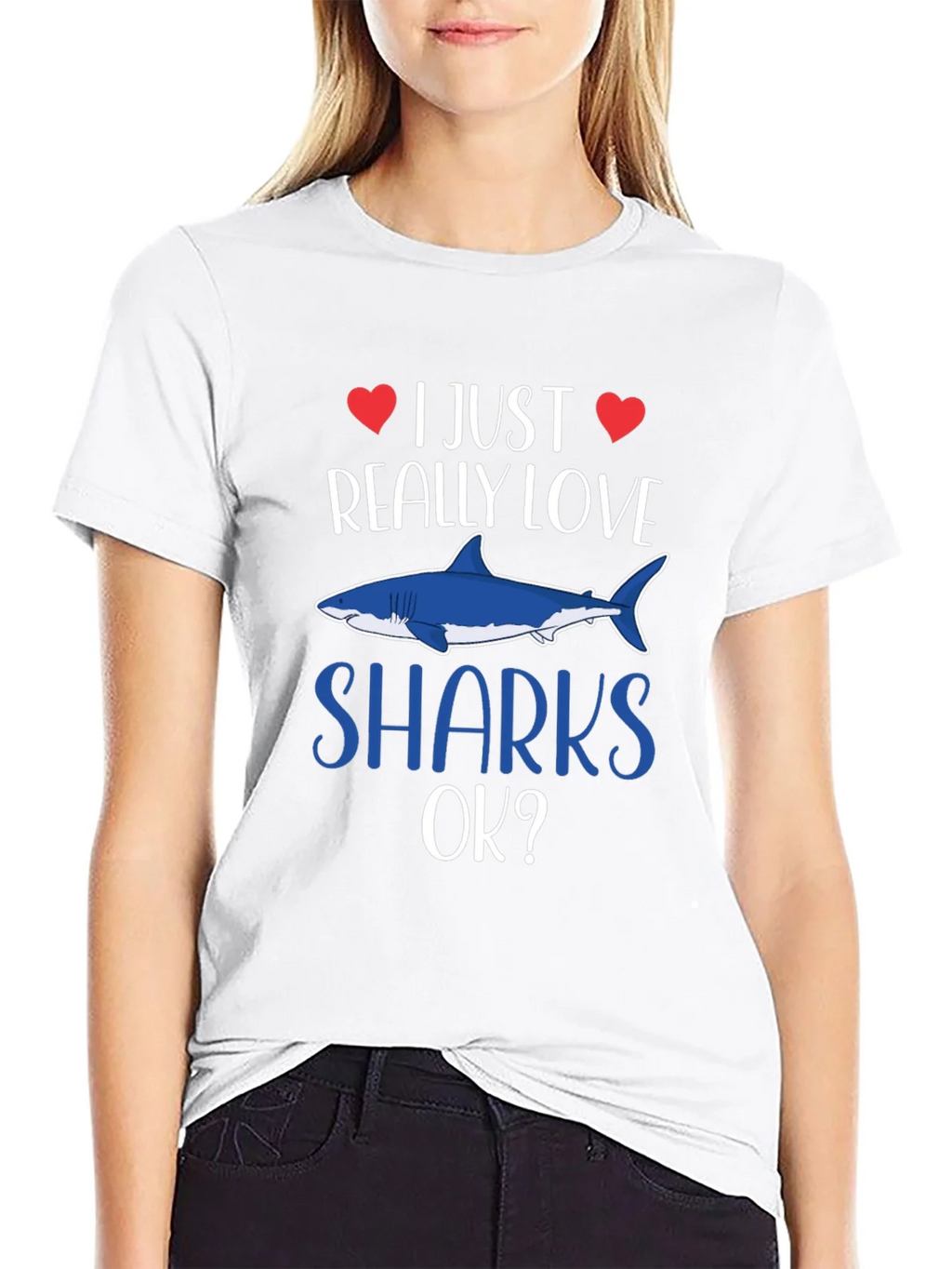 I Just Really Love Sharks OK? T-Shirt product image 8