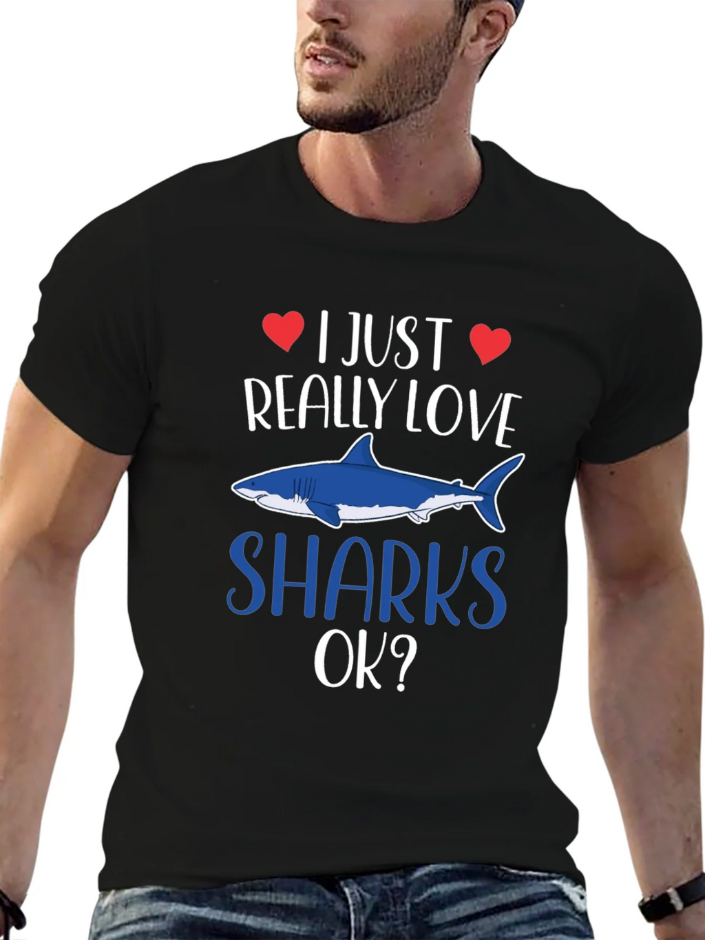 I Just Really Love Sharks OK? T-Shirt product image 6