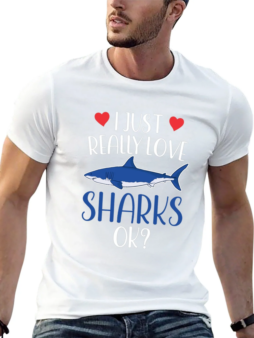 I Just Really Love Sharks OK? T-Shirt product image 12
