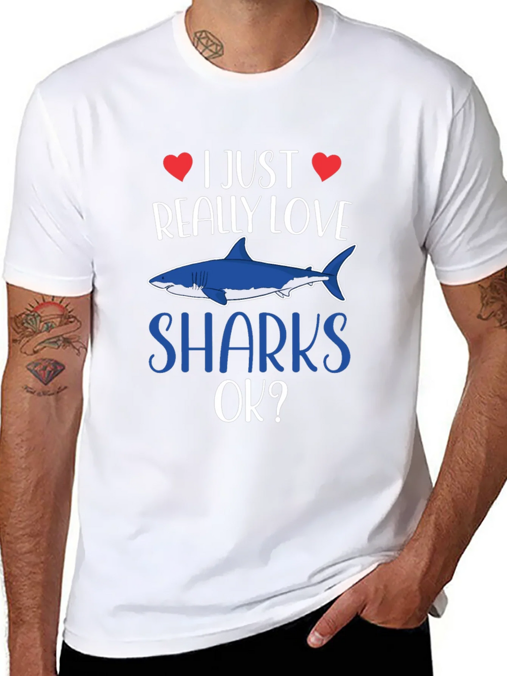 I Just Really Love Sharks OK? T-Shirt product image 7
