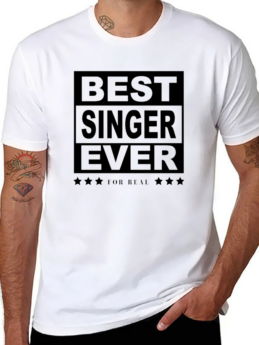 Best Singer Ever Black Graphic T-Shirt product image 7