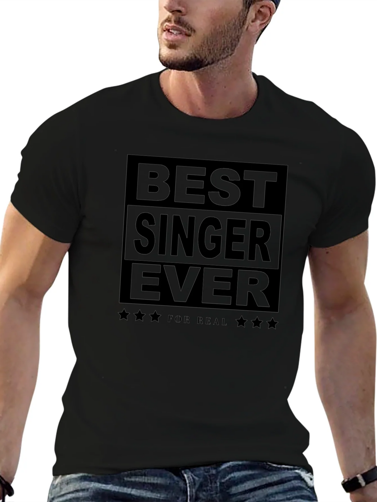 Best Singer Ever Black Graphic T-Shirt product image 6