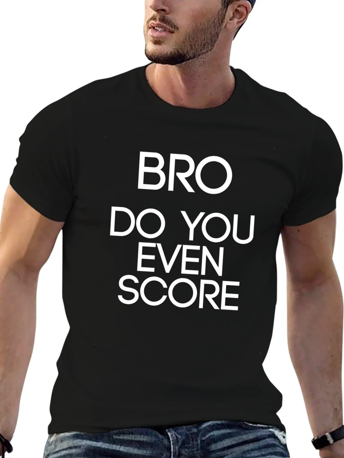 Bro Do You Even Score? Mens Graphic T-Shirt product image 6