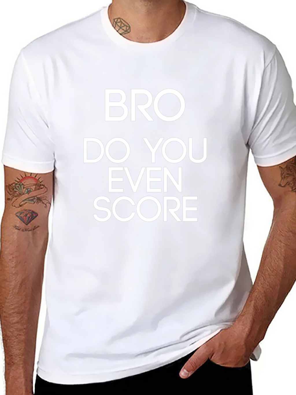 Bro Do You Even Score? Mens Graphic T-Shirt product image 7