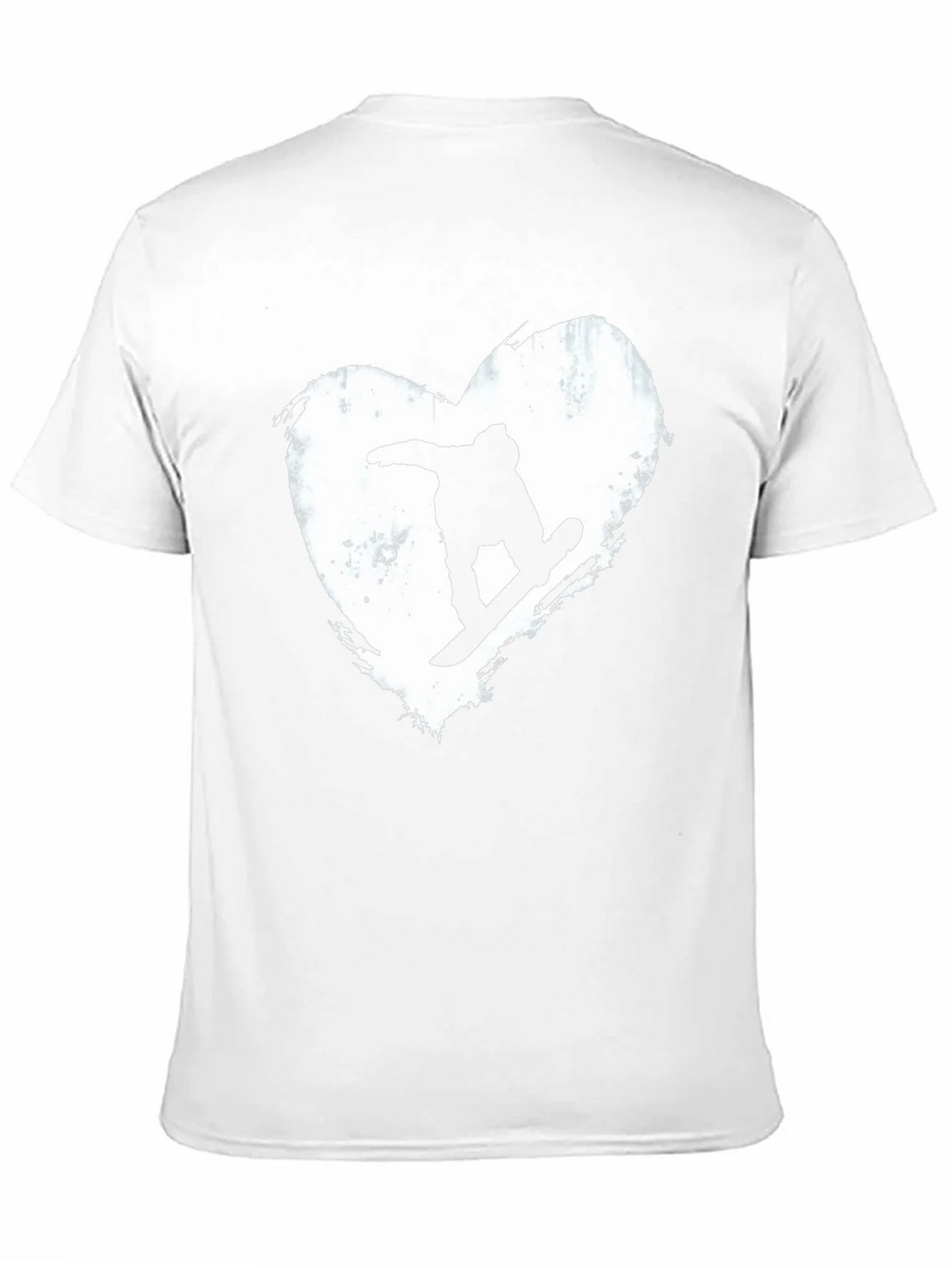 Snowboard Heart Graphic T-Shirt - Black Cotton Blend Tee product image 10