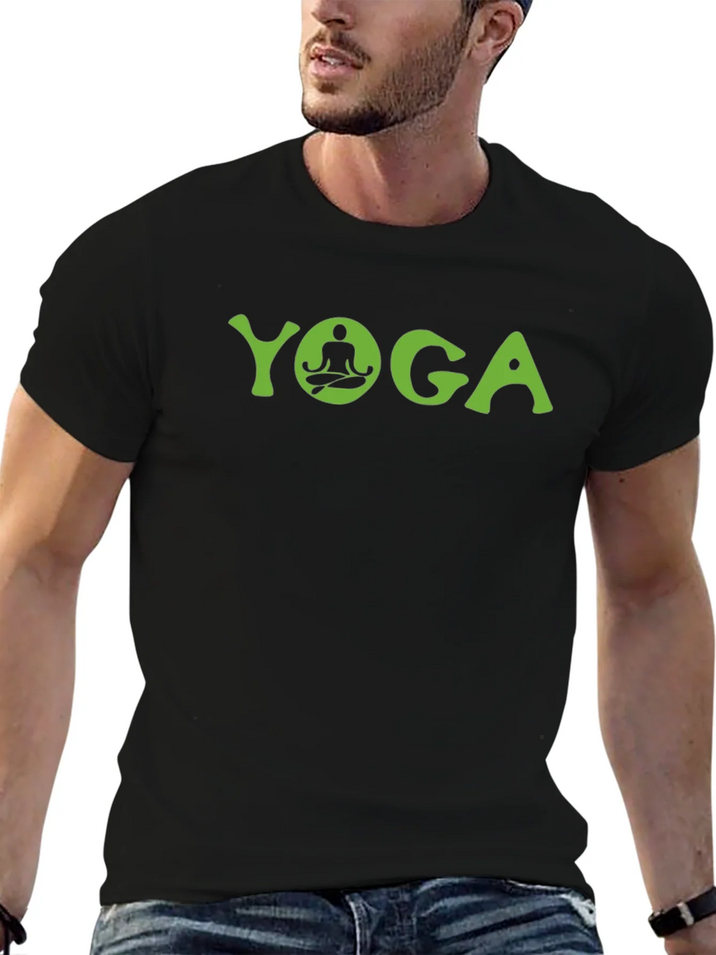 Yoga Graphic Tee - Black Cotton Comfort product image 6