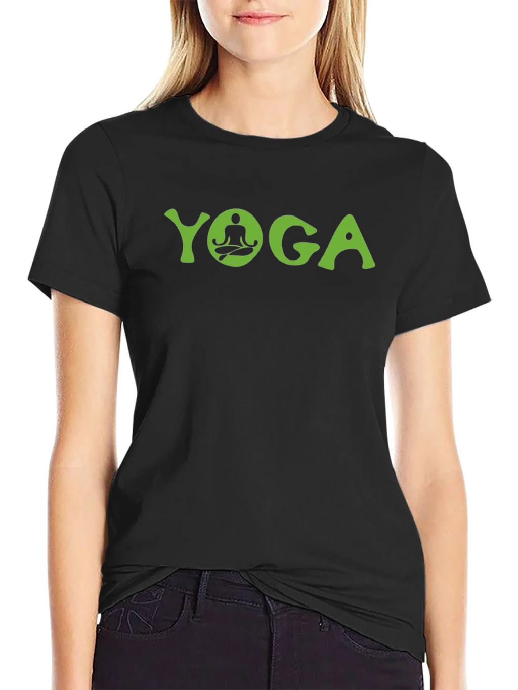 Yoga Graphic Tee - Black Cotton Comfort product image 2