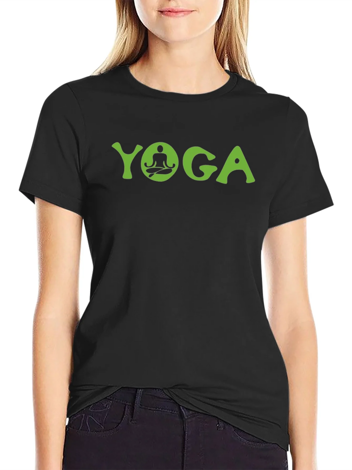 Yoga Graphic Tee - Black Cotton Comfort product image 2