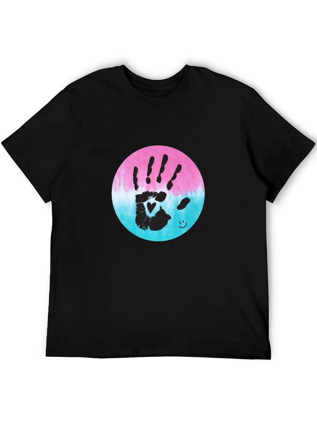 Handprint Heart Tie-Dye Tee - Unique Graphic T-Shirt product image 5