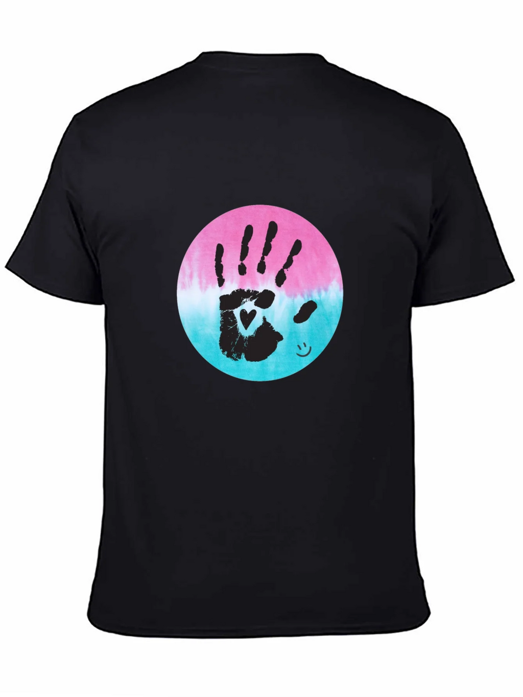 Handprint Heart Tie-Dye Tee - Unique Graphic T-Shirt product image 4