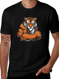 Tiger Muscle Graphic Black T-Shirt product image 1