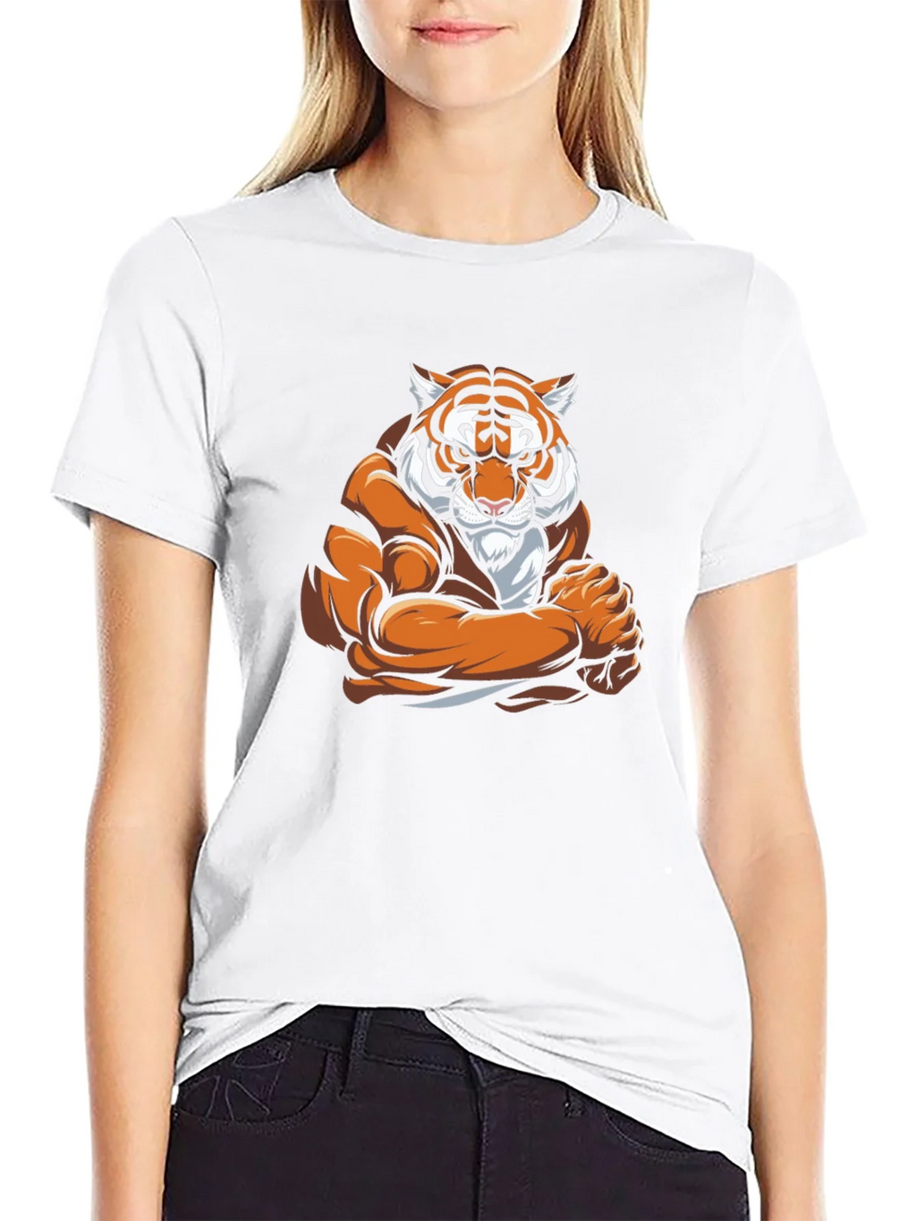 Tiger Muscle Graphic Black T-Shirt product image 8