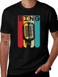Retro Microphone SING Graphic Tee product image 1