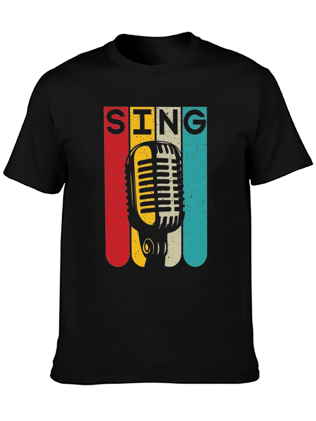 Retro Microphone SING Graphic Tee product image 3