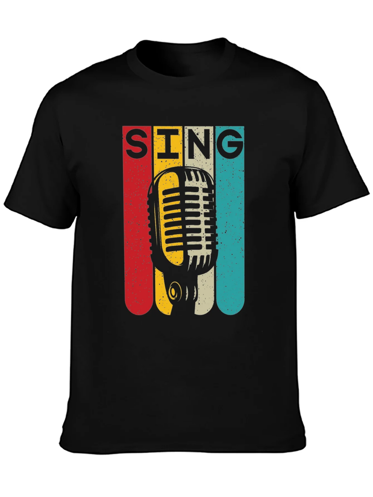 Retro Microphone SING Graphic Tee product image 3