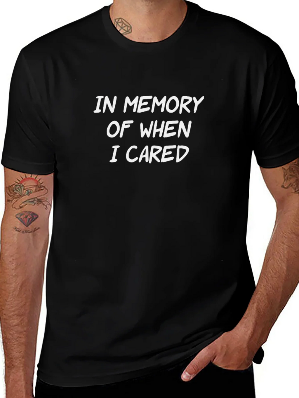 Funny In Memory Of When I Cared Graphic T-Shirt product image 1