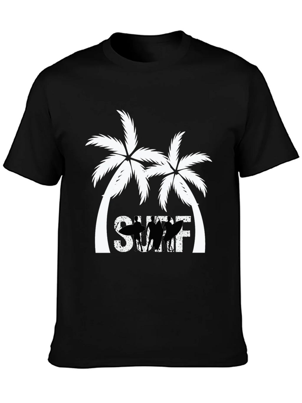 Surf Palm Tree Graphic T-Shirt - Black product image 3