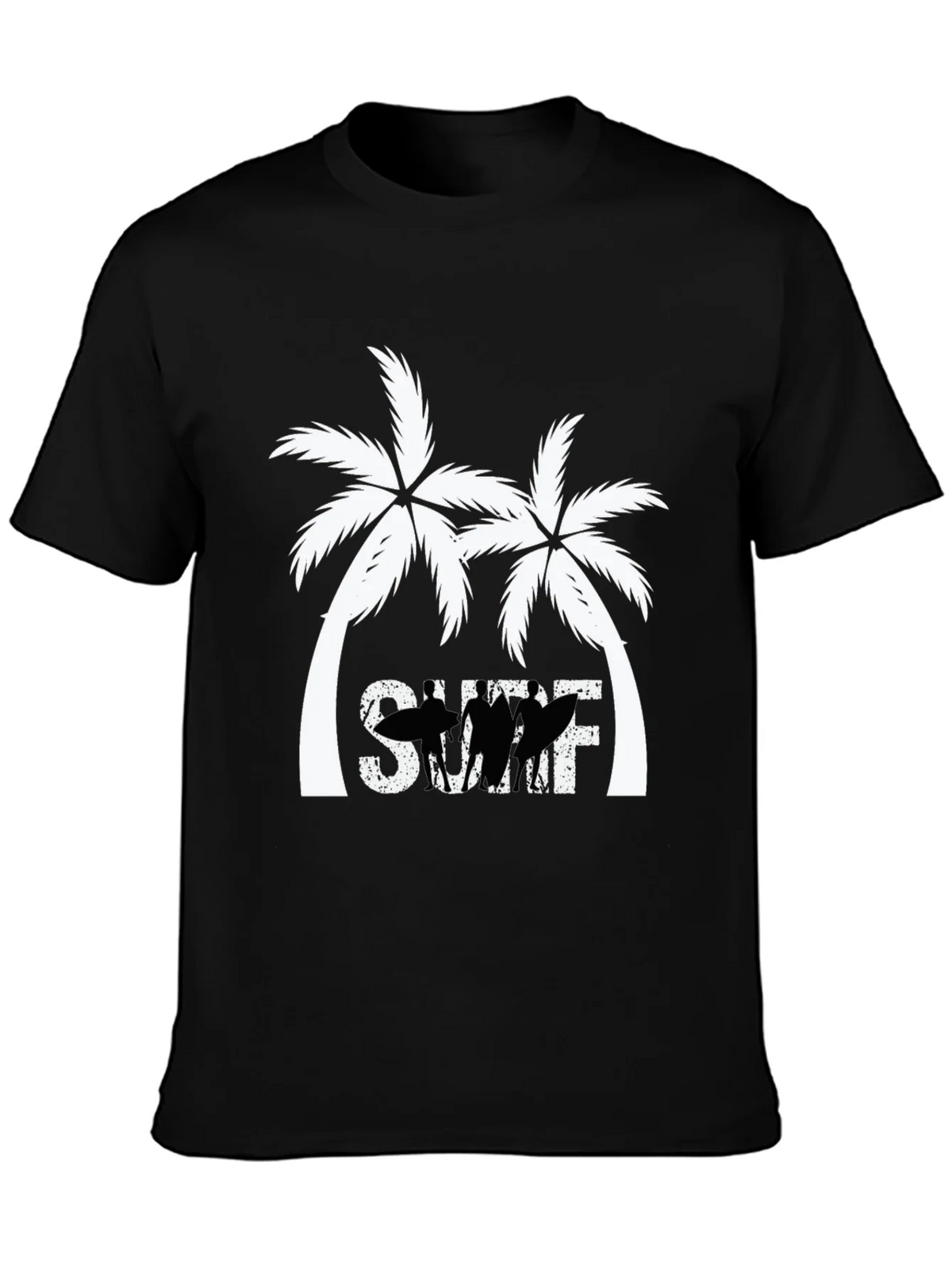 Surf Palm Tree Graphic T-Shirt - Black product image 3