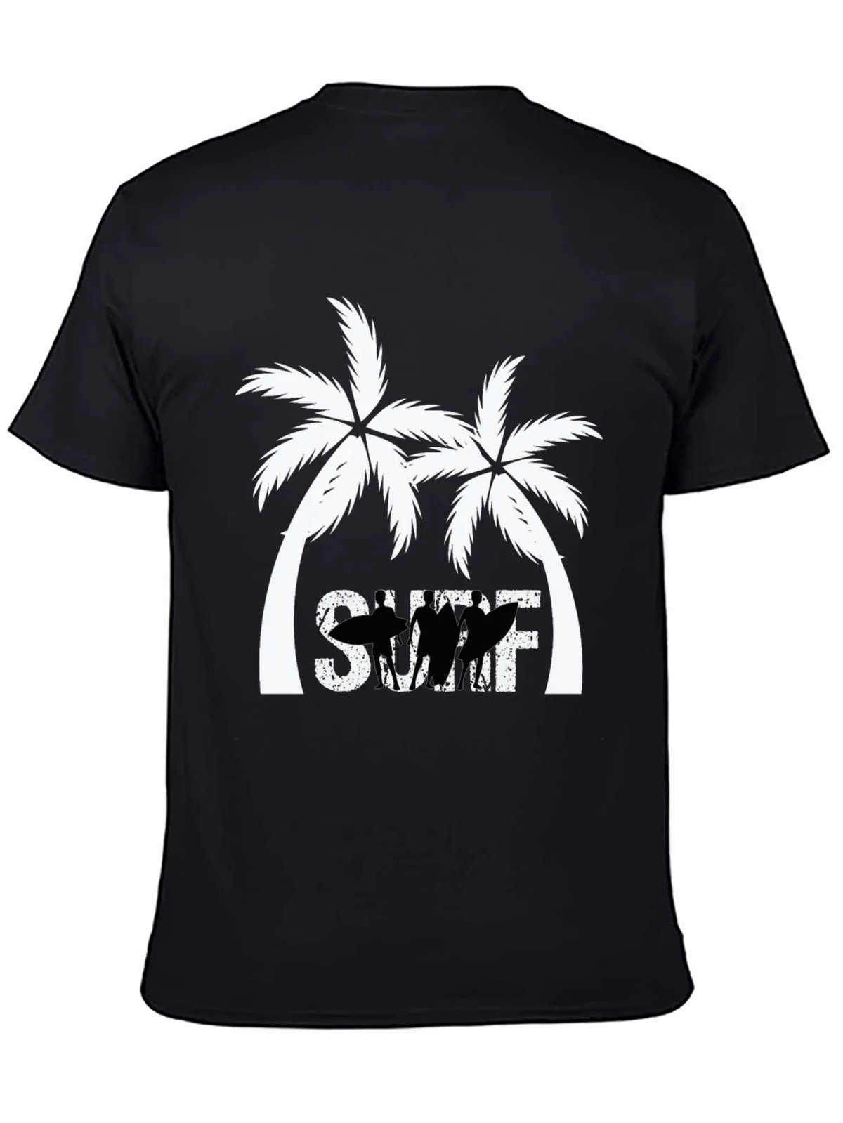 Surf Palm Tree Graphic T-Shirt - Black product image 4