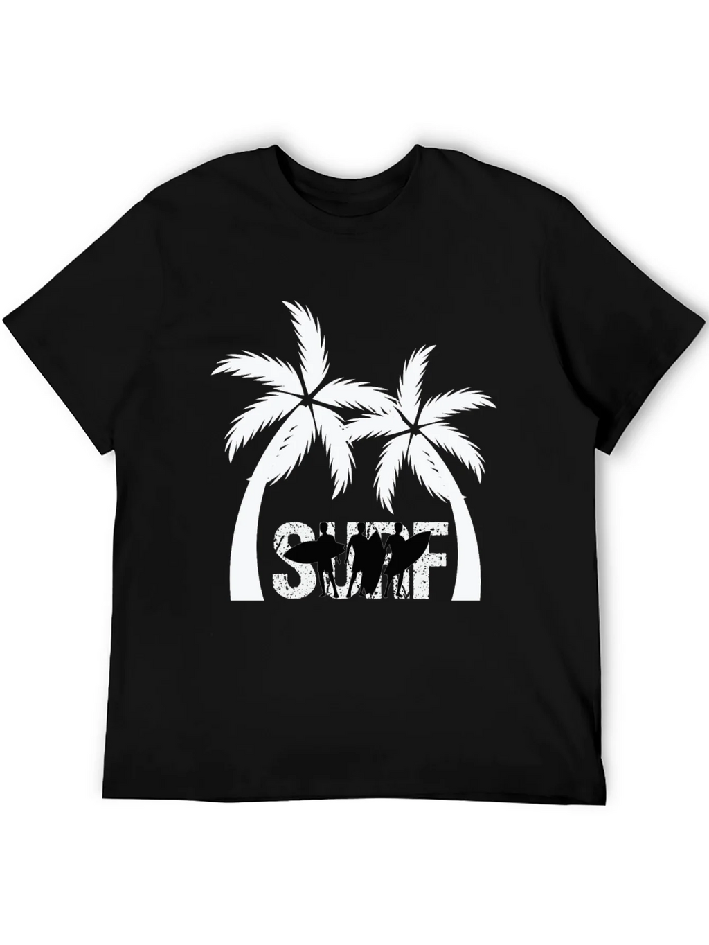 Surf Palm Tree Graphic T-Shirt - Black product image 5