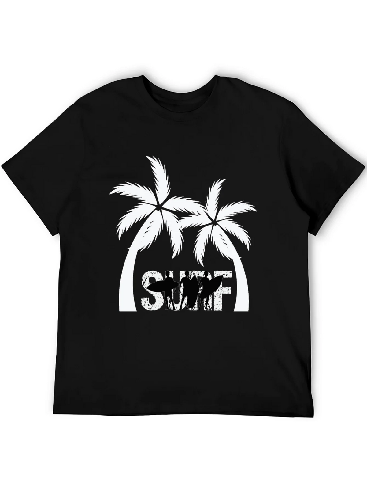 Surf Palm Tree Graphic T-Shirt - Black product image 5