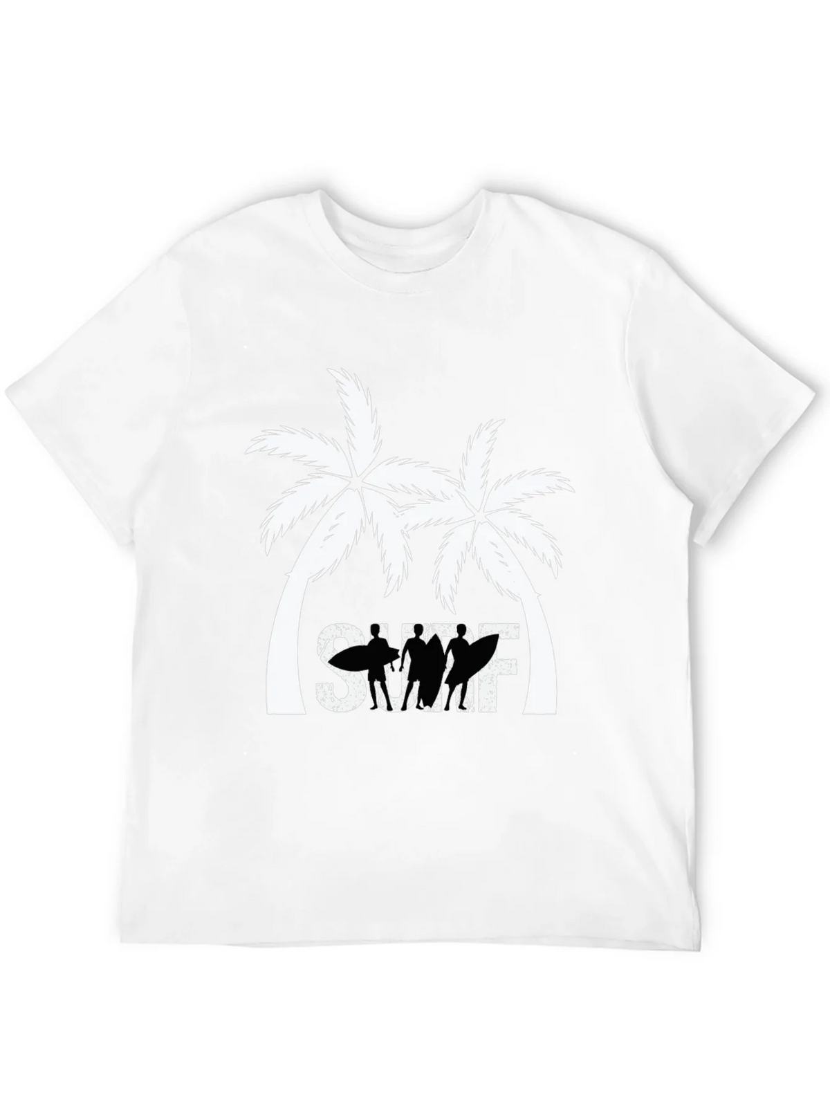 Surf Palm Tree Graphic T-Shirt - Black product image 11