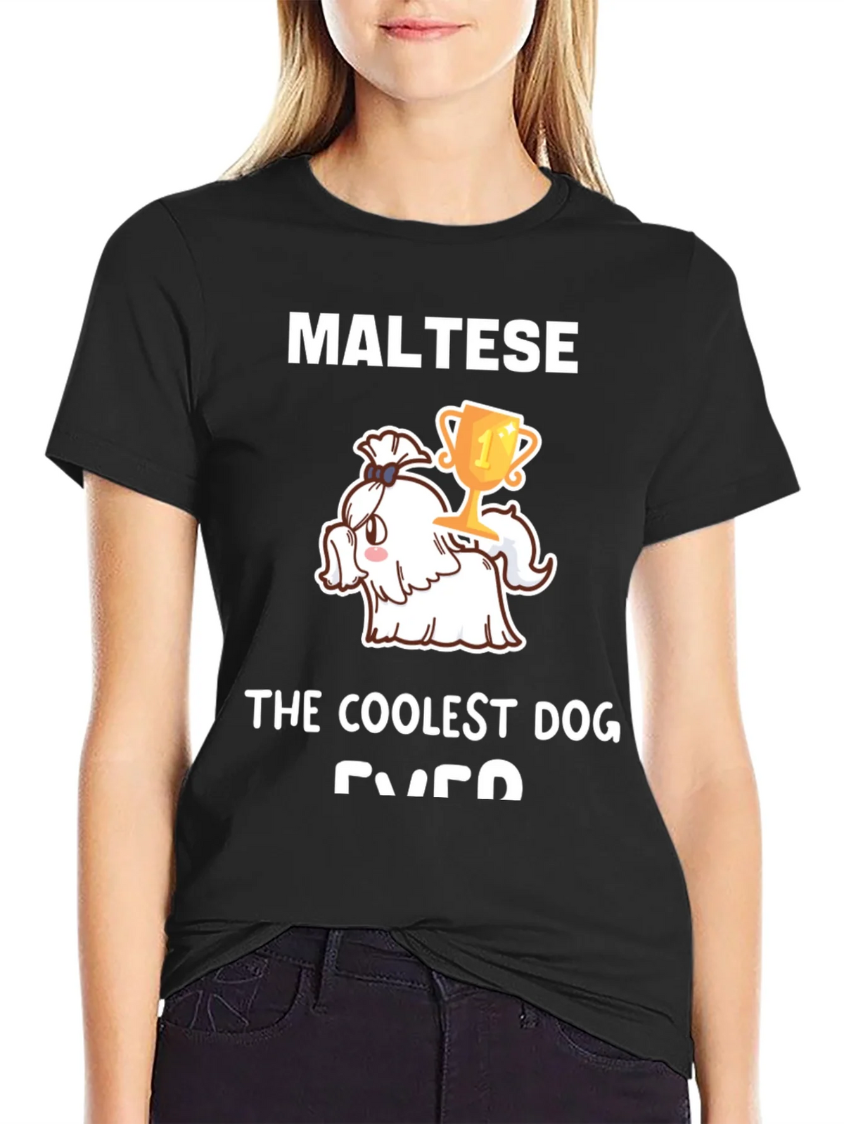 Maltese Coolest Dog Ever Graphic Tee product image 2