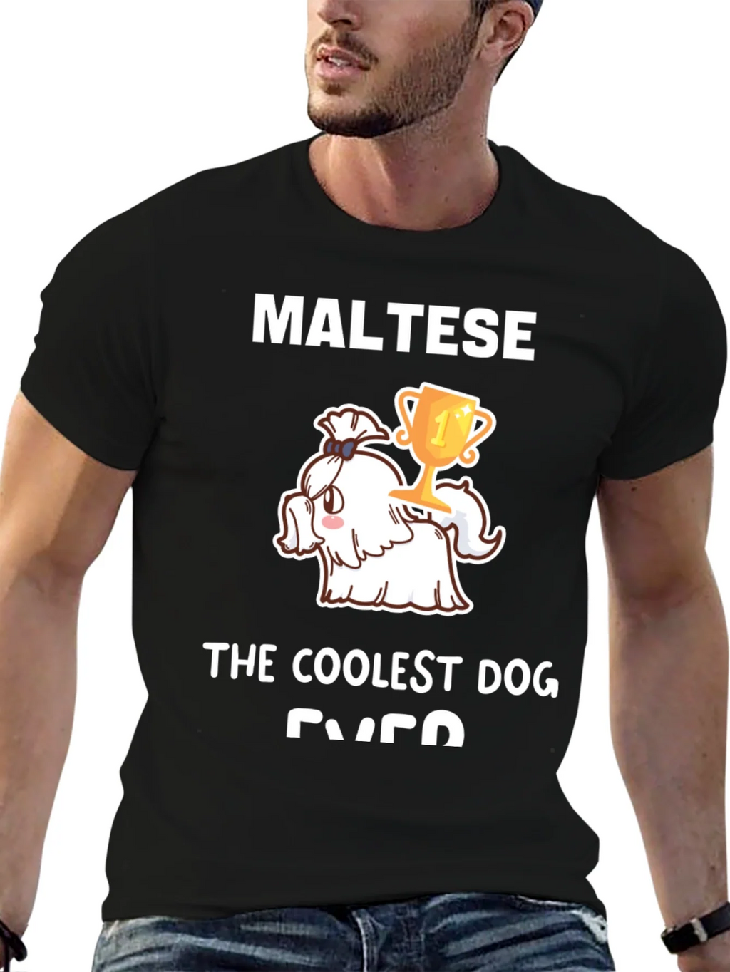 Maltese Coolest Dog Ever Graphic Tee product image 6