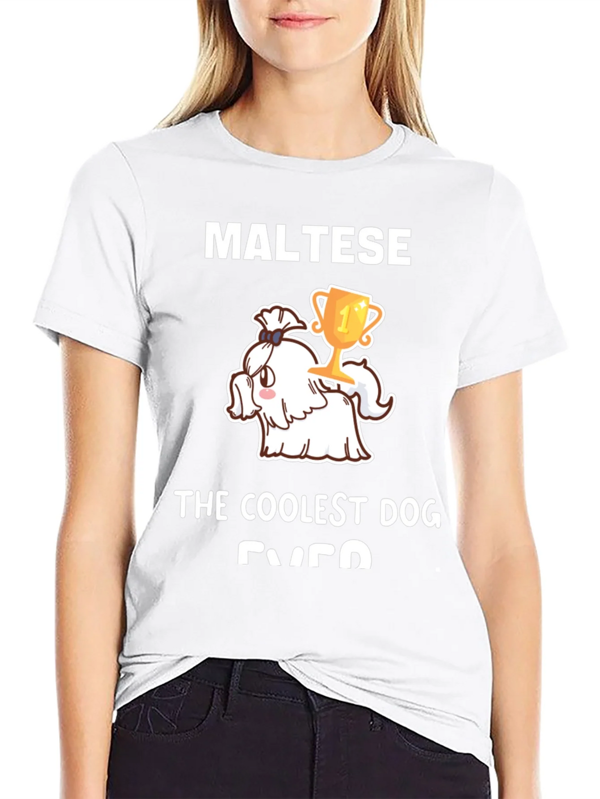 Maltese Coolest Dog Ever Graphic Tee product image 8