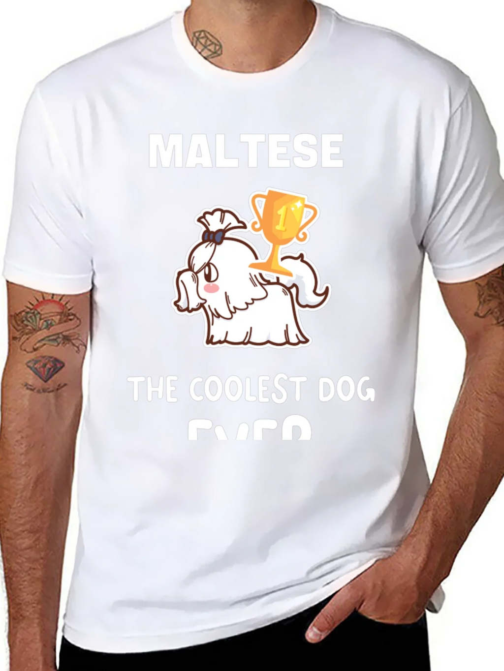 Maltese Coolest Dog Ever Graphic Tee product image 7