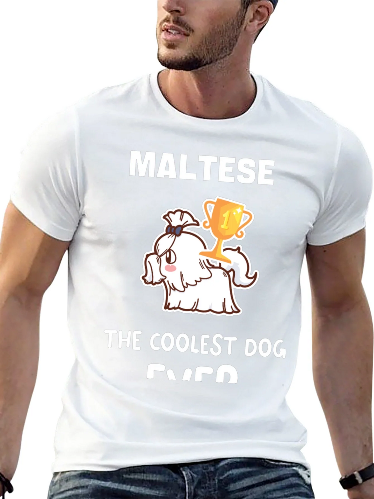 Maltese Coolest Dog Ever Graphic Tee product image 12