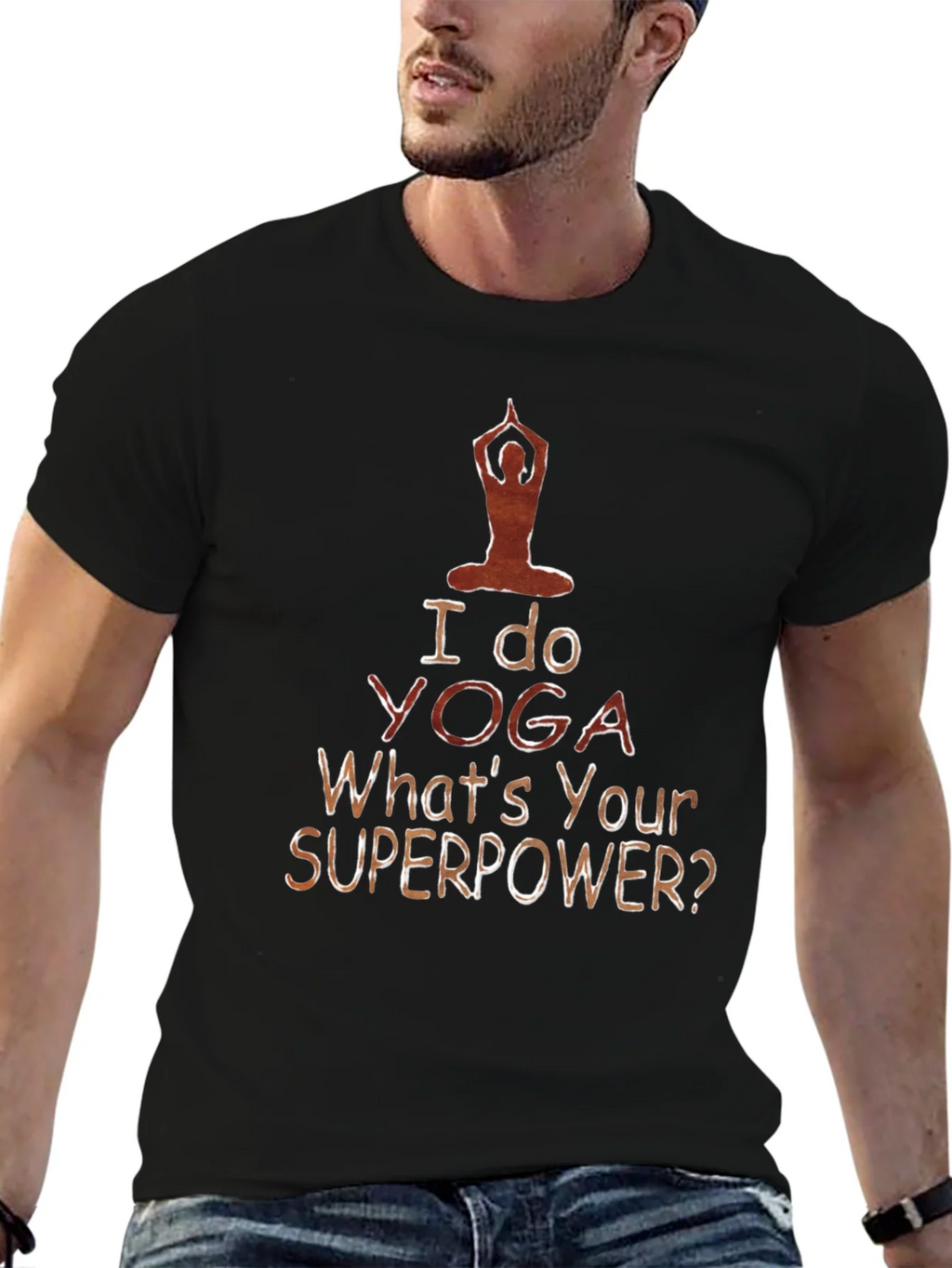 Yoga Superpower Tee - Mens Black T-Shirt product image 6
