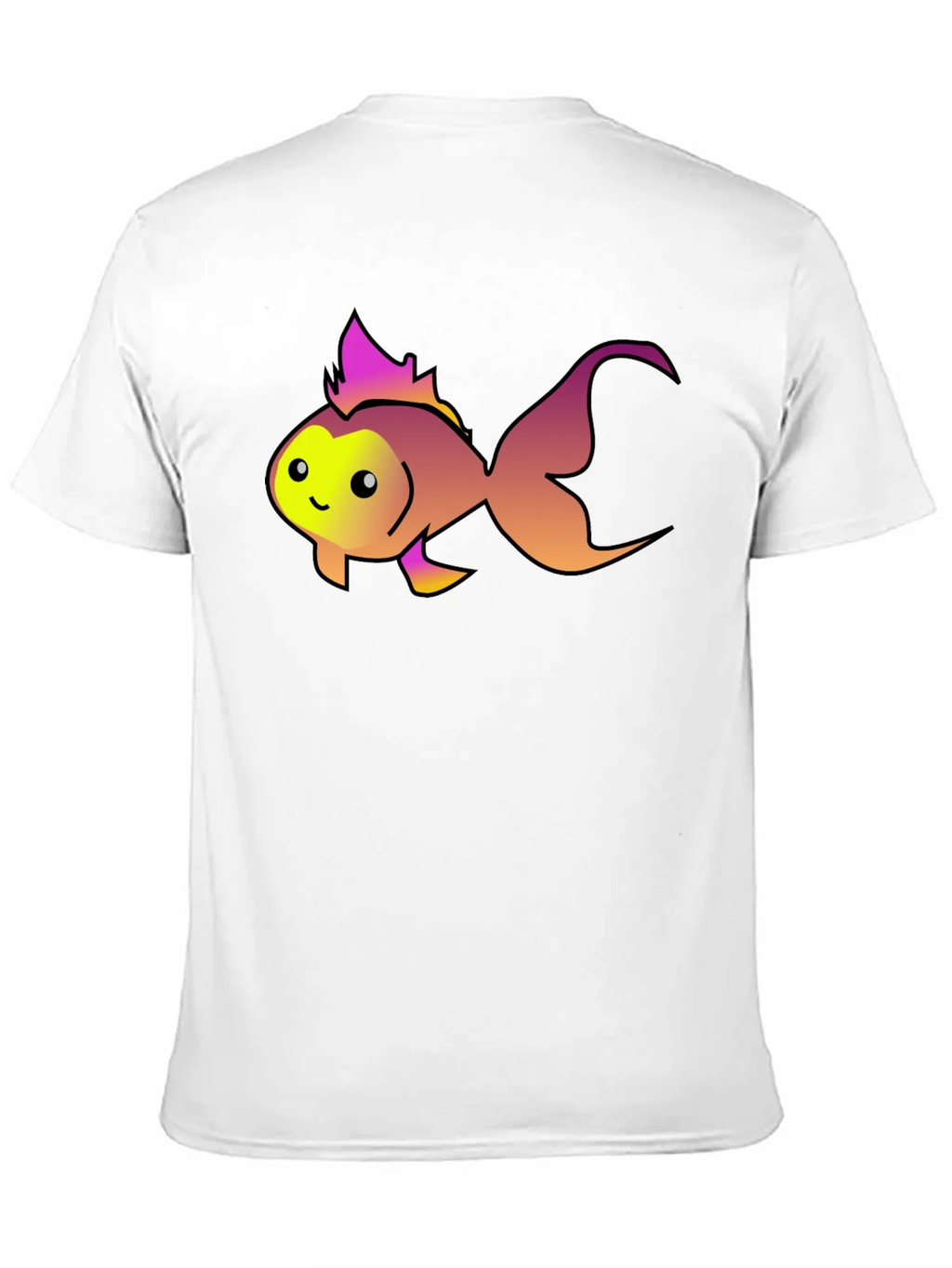 Cute Fish Graphic Tee - Black Cotton T-Shirt product image 10