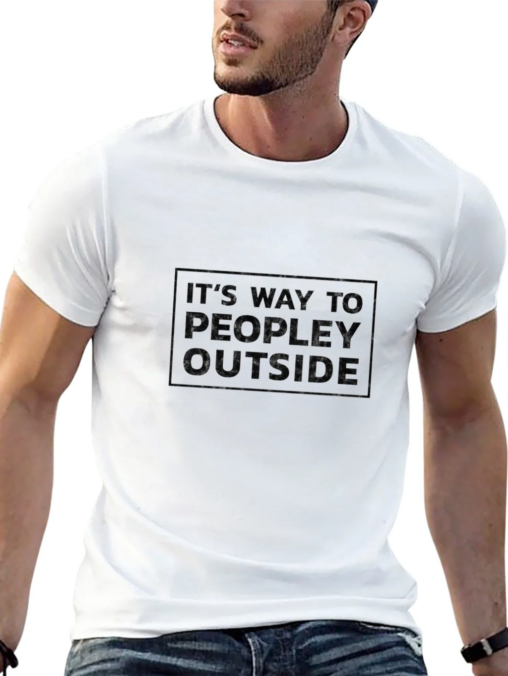 Humorous Too Peopley Outside Graphic Tee product image 12