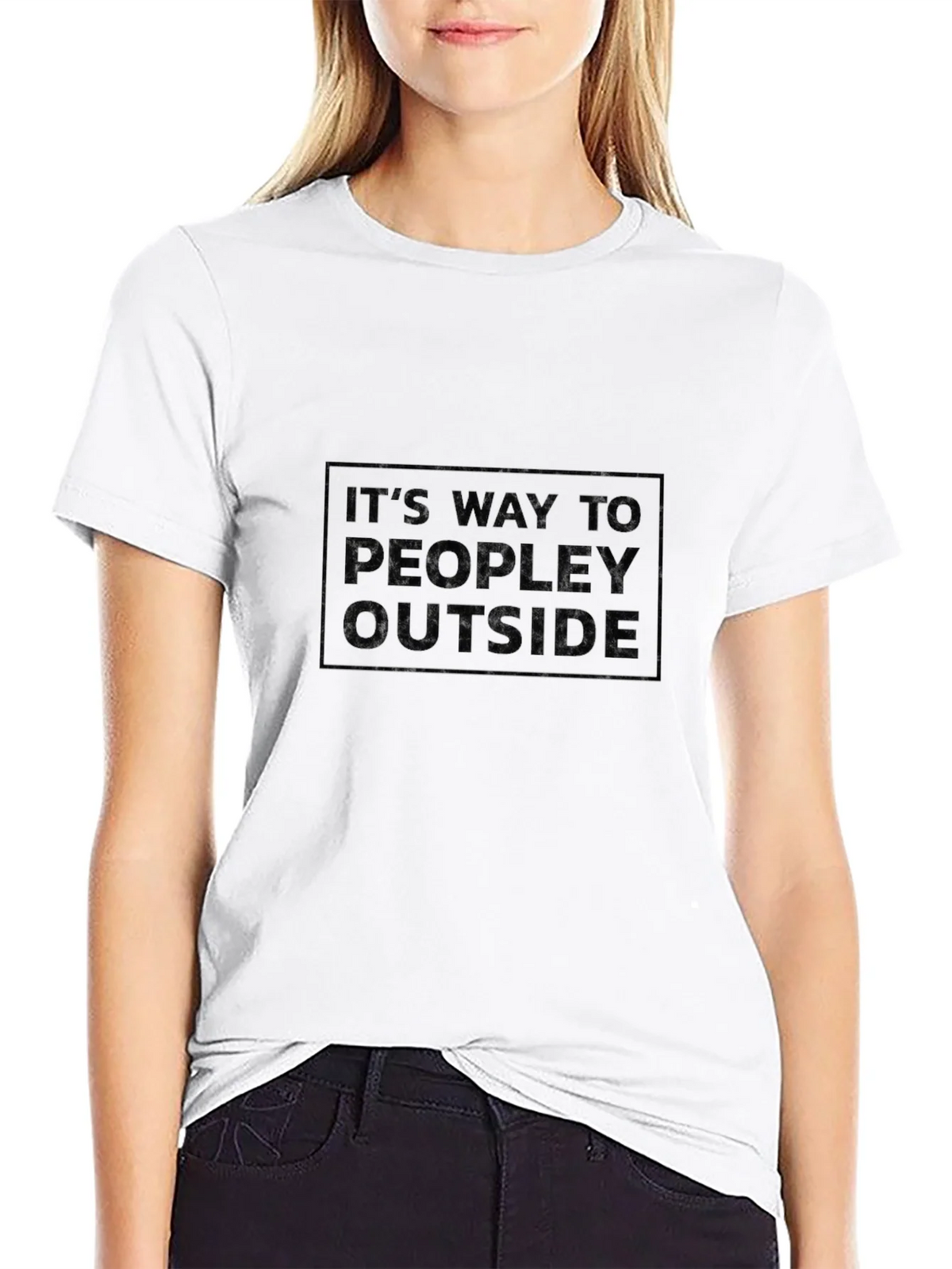Humorous Too Peopley Outside Graphic Tee product image 8