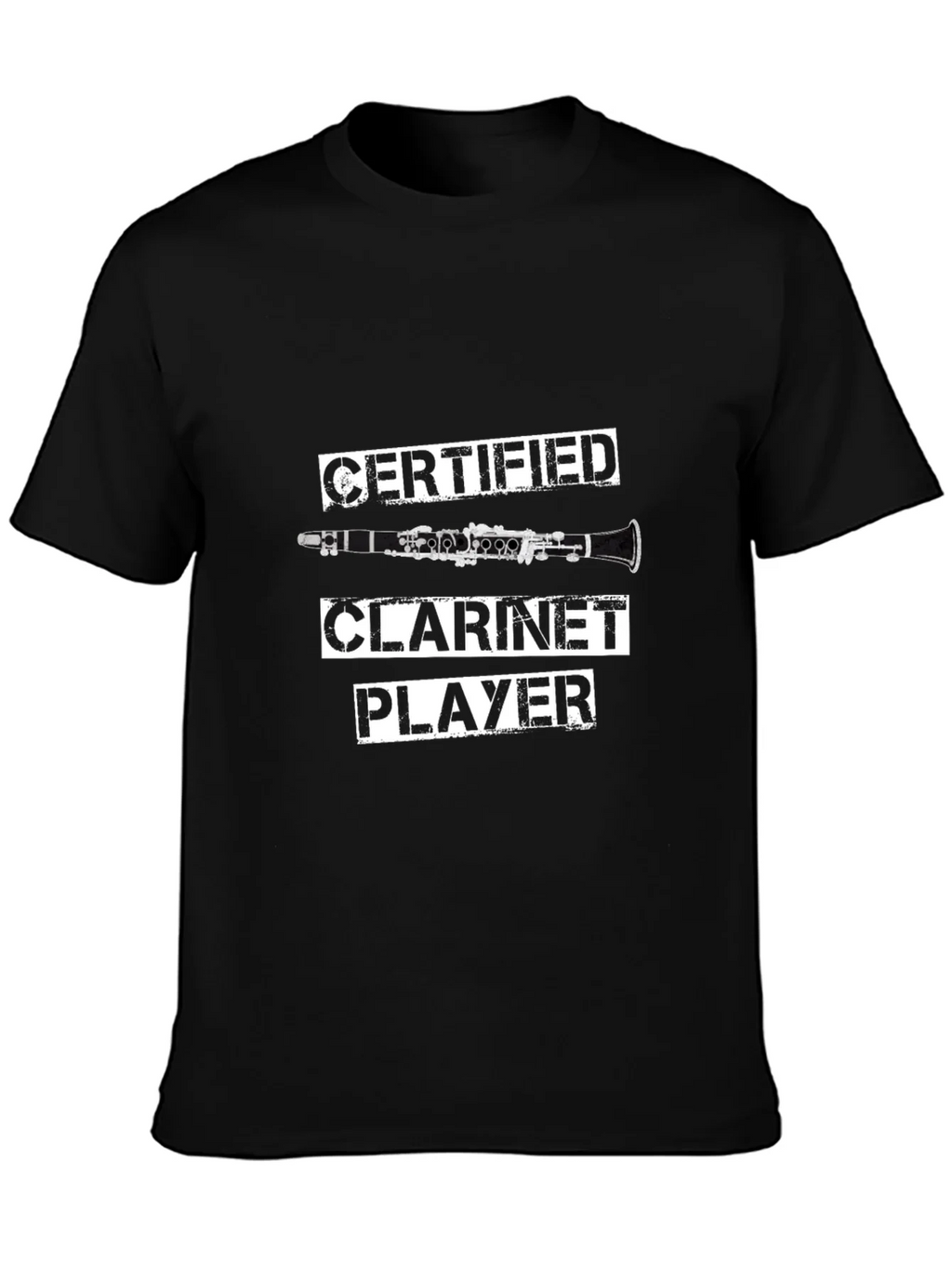 Certified Clarinet Player T-Shirt - Black product image 2