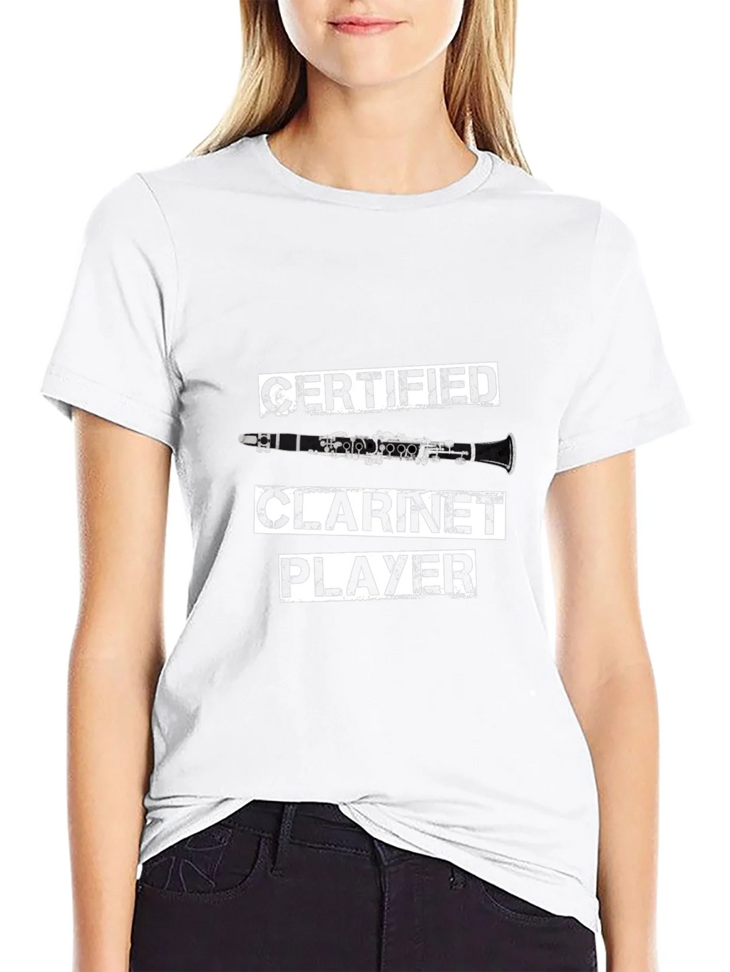 Certified Clarinet Player T-Shirt - Black product image 5