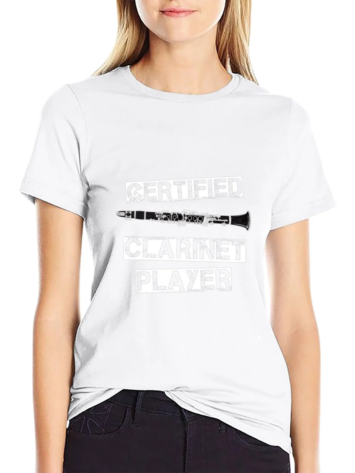 Certified Clarinet Player T-Shirt - Black product image 5