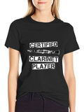 Certified Clarinet Player T-Shirt - Black product image 1