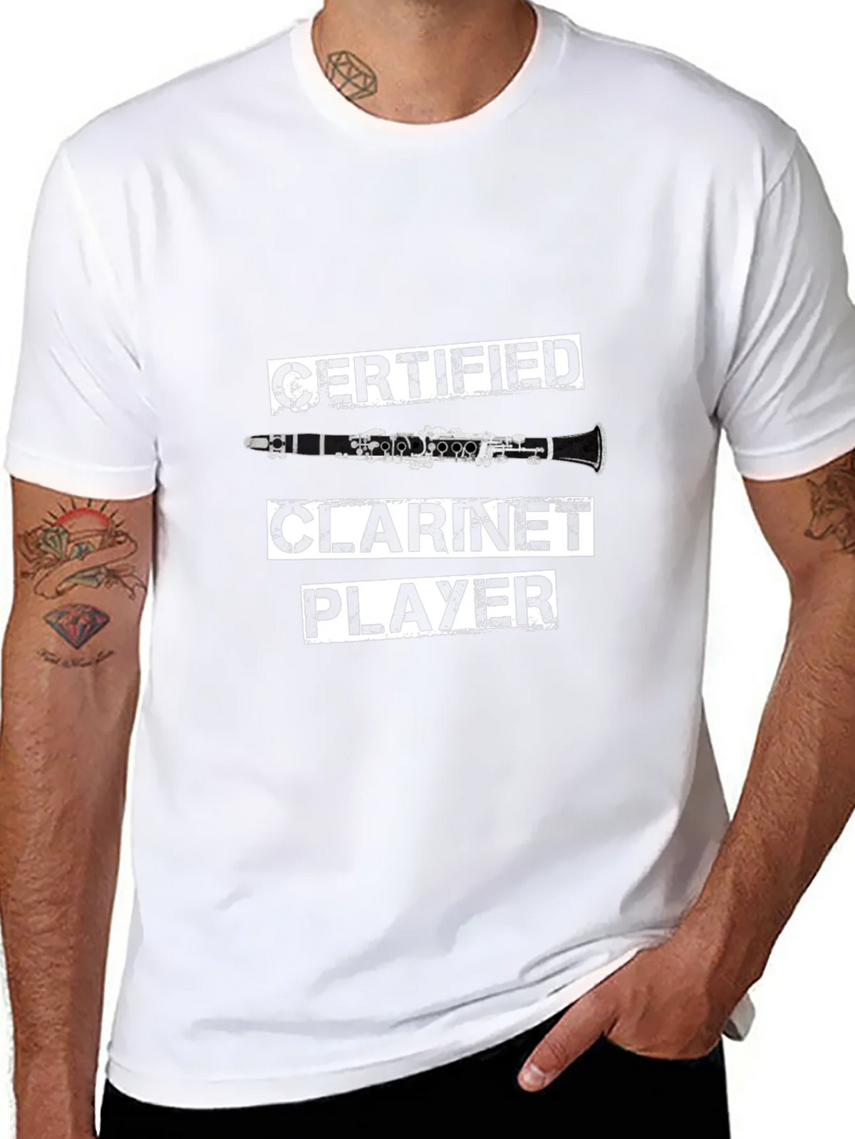 Certified Clarinet Player T-Shirt - Black product image 4